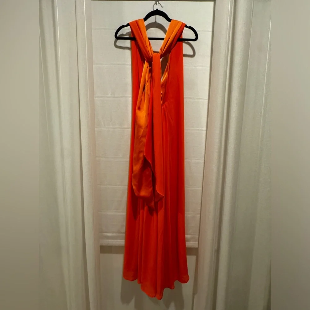 STAUD
Women's Orange Sycamore Wrap Gauze Wide-leg Jumpsuit size xs - Picture 7 of 13